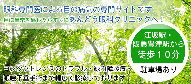 眼科専門医による目の病気の専門サイトです 目に異常を感じたらすぐにあんどう眼科クリニックへ！